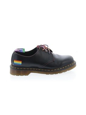 Dr. Martens Pride 3-Eye Derby Shoe - Black with Rainbow Detailing size w9